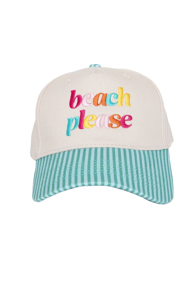 Beach Please (Lowercase) Women's Two-Toned Hat - Katydid.com