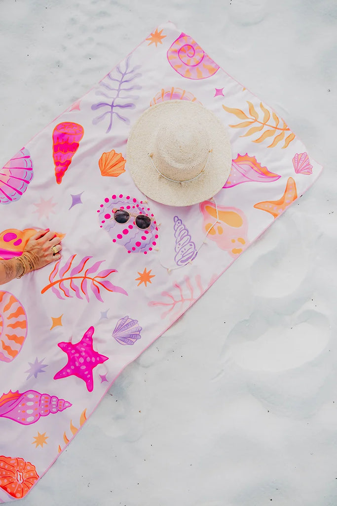 Beach Shells Reversible Quick Dry Towel - Katydid.com