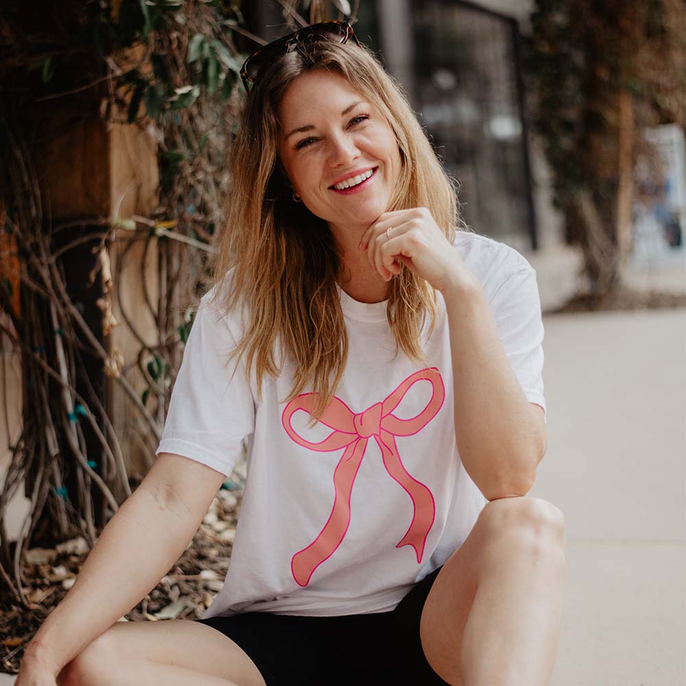 Pink Coquette Bow Graphic Tee