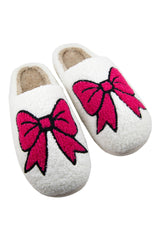 Hot Pink Bow Slippers