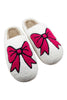 Hot Pink Bow Slippers