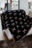 Mini Black Bows Double Sided Knit Blanket - Katydid.com