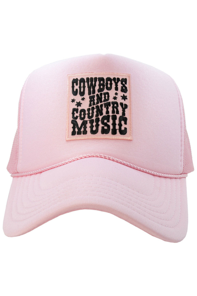 Cowboys & Country Music Pink Patch Foam Trucker Hat - Katydid.com