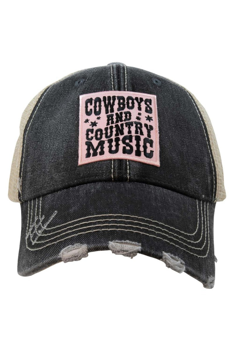 Cowboys & Country Music Pink Patch Trucker Hat - Katydid.com