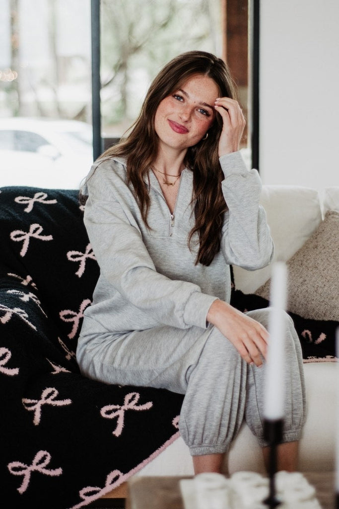 Gray Scuba Pants Lounge Set