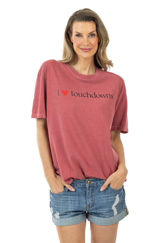 I Heart Touchdowns Women's Graphic Tee