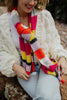 Neon Stripes Women's Crochet Scarf