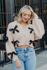 Bow Knit Cardigan Women's Sweaters