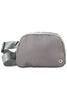 Gray Solid Crossbody Fanny Pack