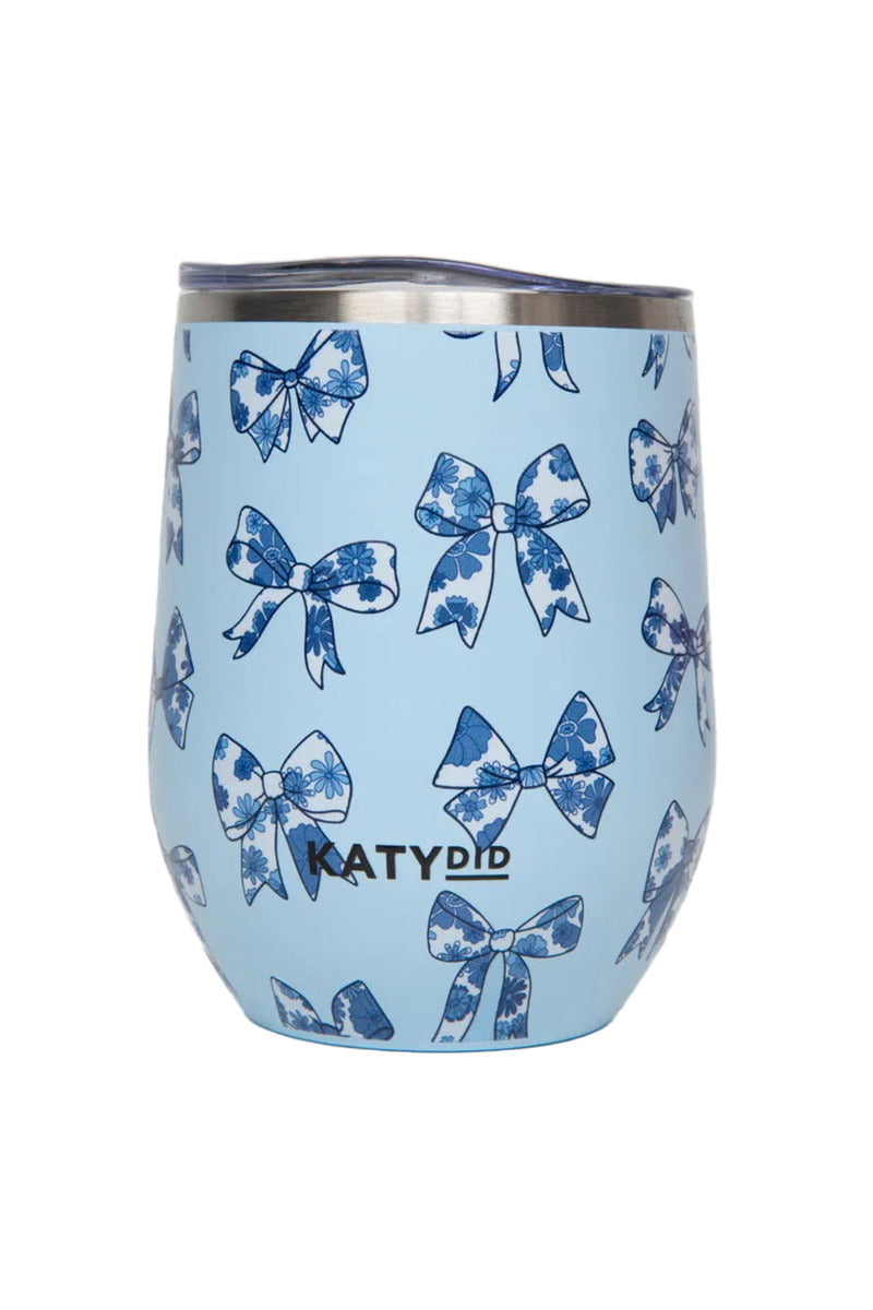 Toile Coquette Bows WINE TUMBLER Cup - Katydid.com