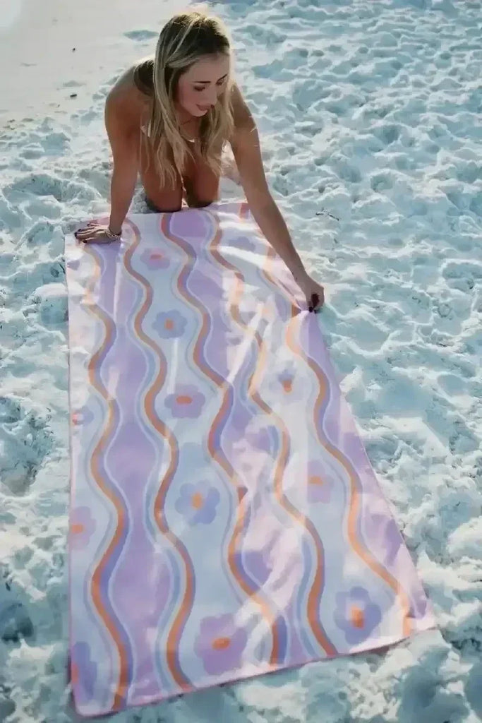 Beach Shells Reversible Quick Dry Towel - Katydid.com