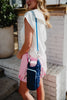 Navy Two-Toned Quilted Water Bottle Purse - Katydid.com
