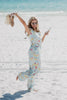 Italian Summer Blue Linen Matching Top And Pants Set - Katydid.com