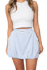 Light Blue Scuba Bubble Skirt