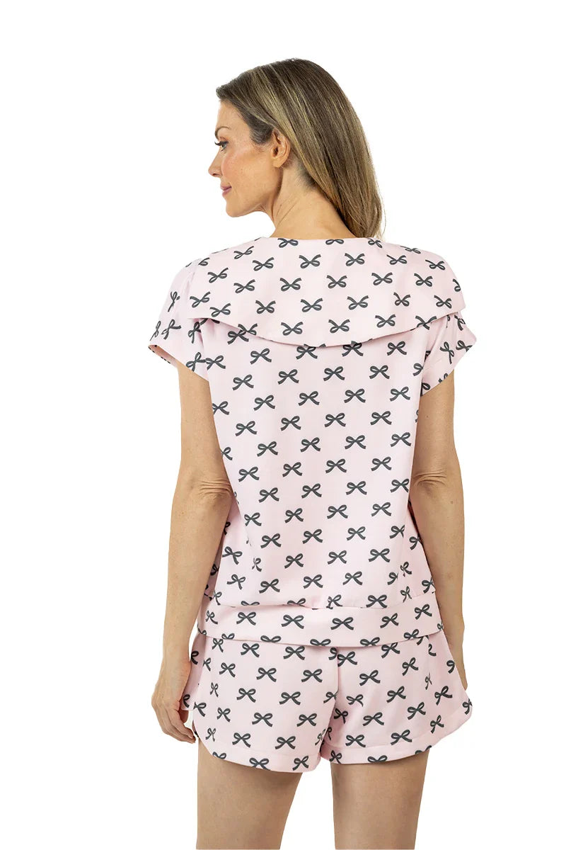 Pink and Black Mini Bows Scuba Matching Set