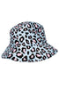 Blue Leopard Print Bucket Hats