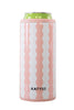 Peach Scalloped Slim Koozie Can Cooler