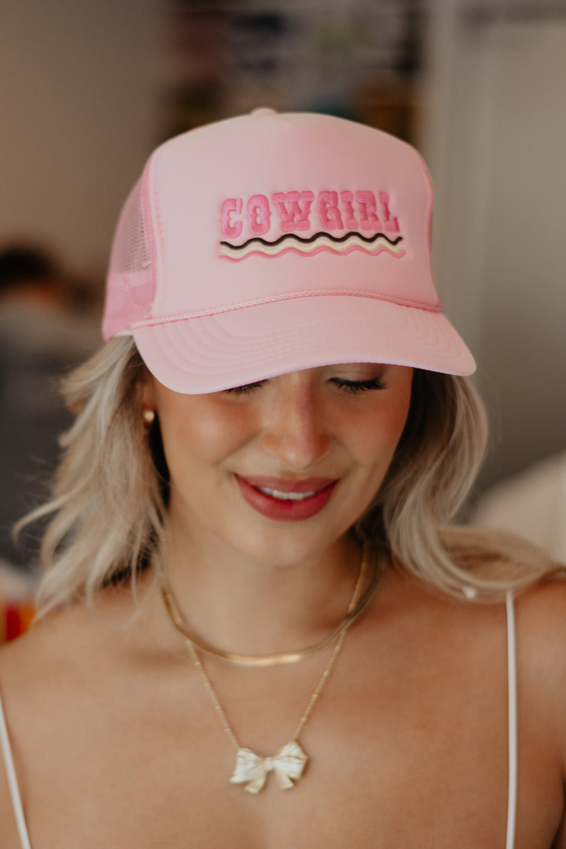 COWGIRL Spelled Out Foam Trucker Hat