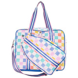 Multicolored Checker Pickleball Sling Bag