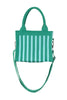 Green Striped Structured Mini Tote Purse - Katydid.com