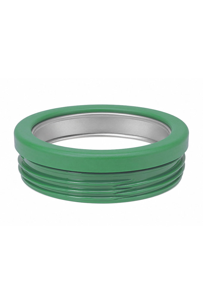 Aqua and Green Striped 12 Oz Can Cooler