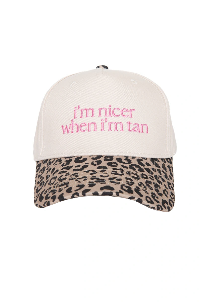 I'm Nicer When I'm Tan Funny Two-Toned Vintage Hats
