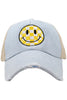 Yellow Checkered Happy Face Trucker Hat