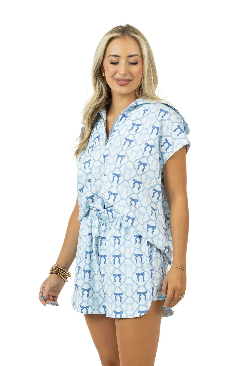 Light Blue Mini Bows Scuba 2 Piece Set - Katydid.com
