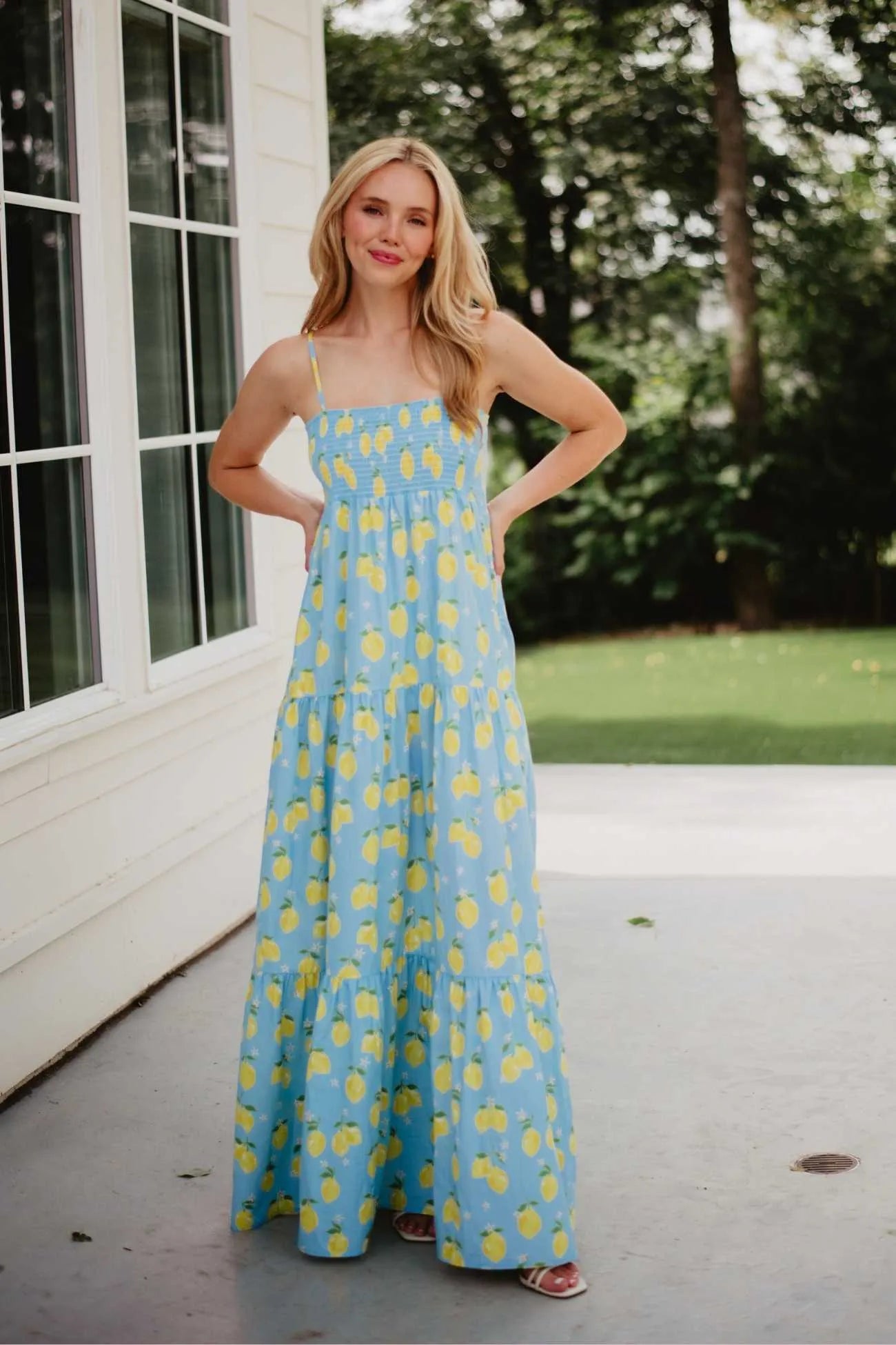 Zesty Lemons Cute Summer Maxi Dress - Katydid.com