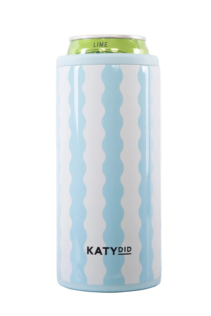 Light Blue Scalloped 12 Oz Can Cooler