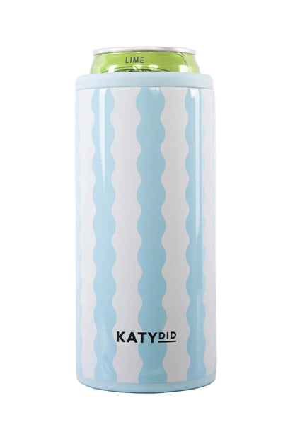 Light Blue Scalloped 12 Oz Can Cooler