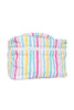 Multicolored Stripes Quilted Make Up Bag - Katydid.com