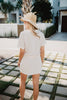Beige and White Matching Skirt and Top Set - Katydid.com