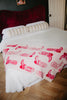 Light Pink Western Boots Comfy Throw Blanket