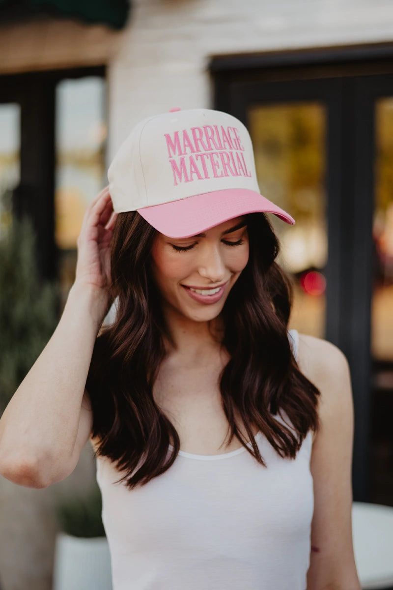Marriage Material Two-Toned Retro Hat