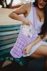 Light Purple Quilted Water Bottle Holder