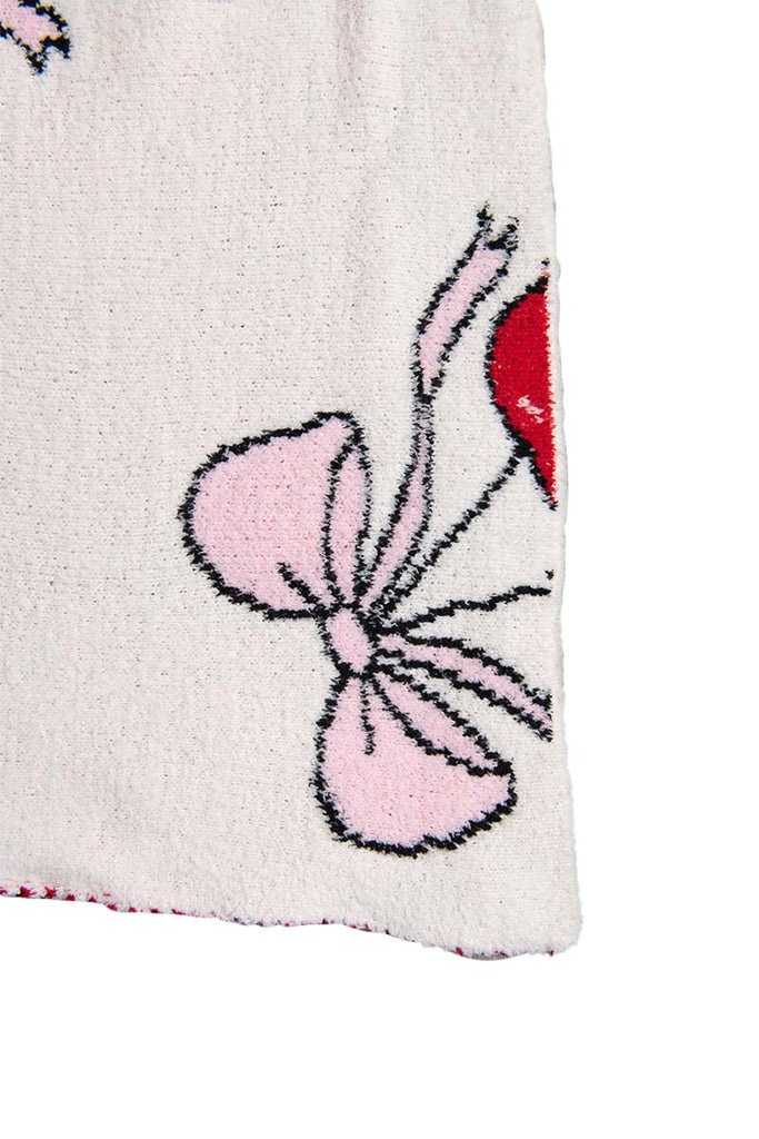 Cherry Bows All Over Throw Blanket