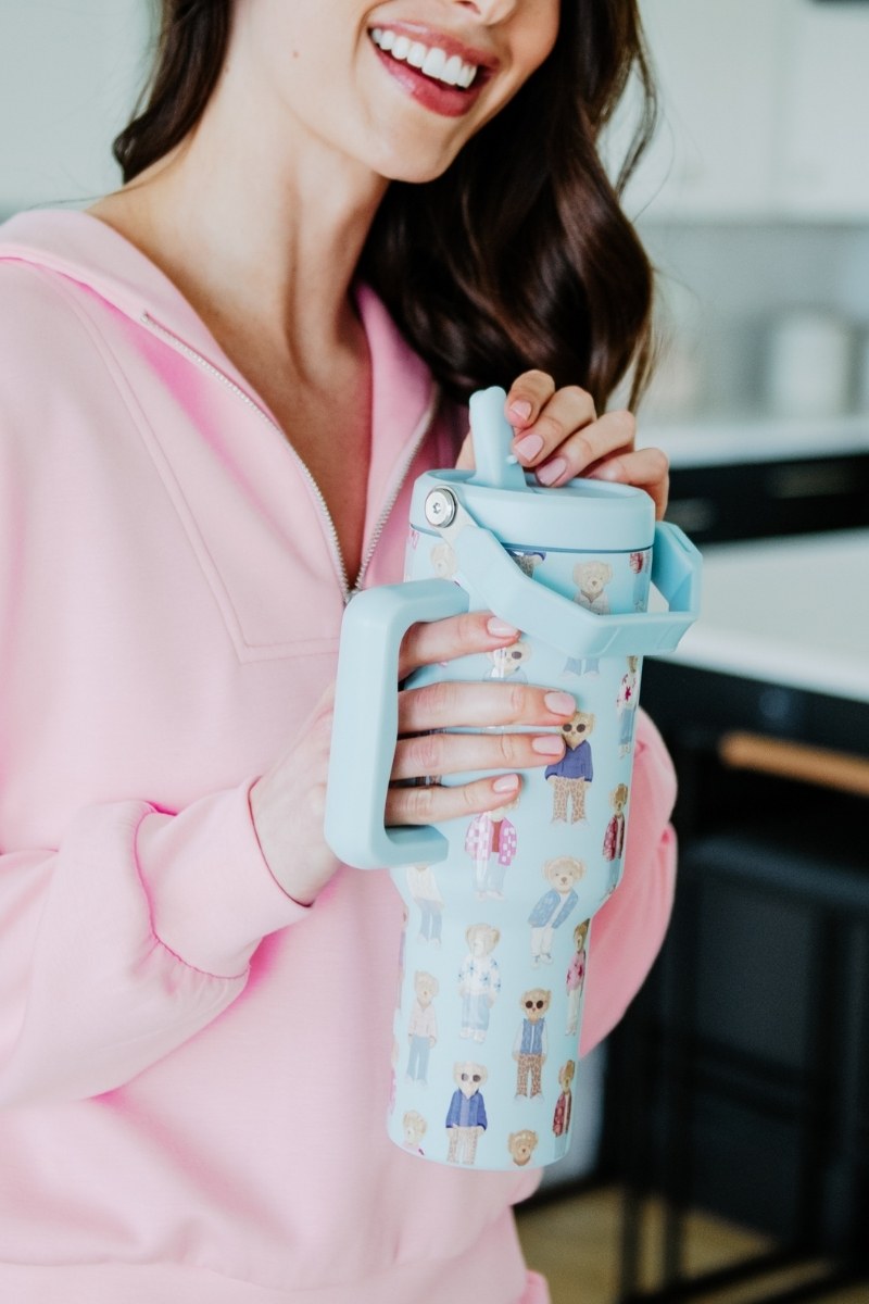 Fall Bears 38 Oz Tumbler with Lid Handle