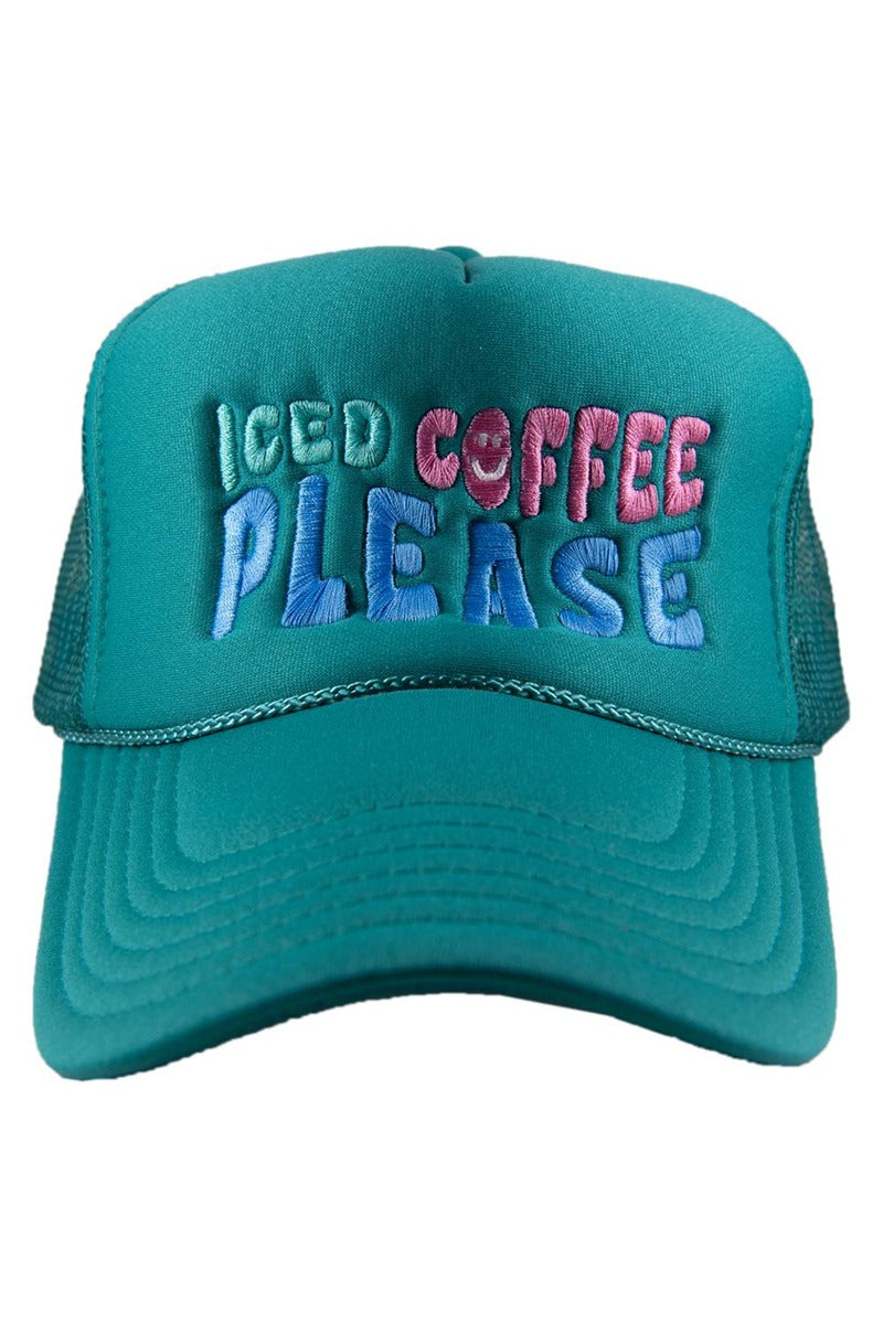 Iced Coffee Please Foam Trucker Hat - Katydid.com