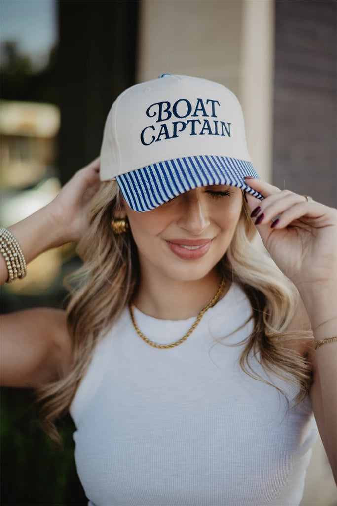 Boat Captain Two-Toned Vintage Hat - Katydid.com