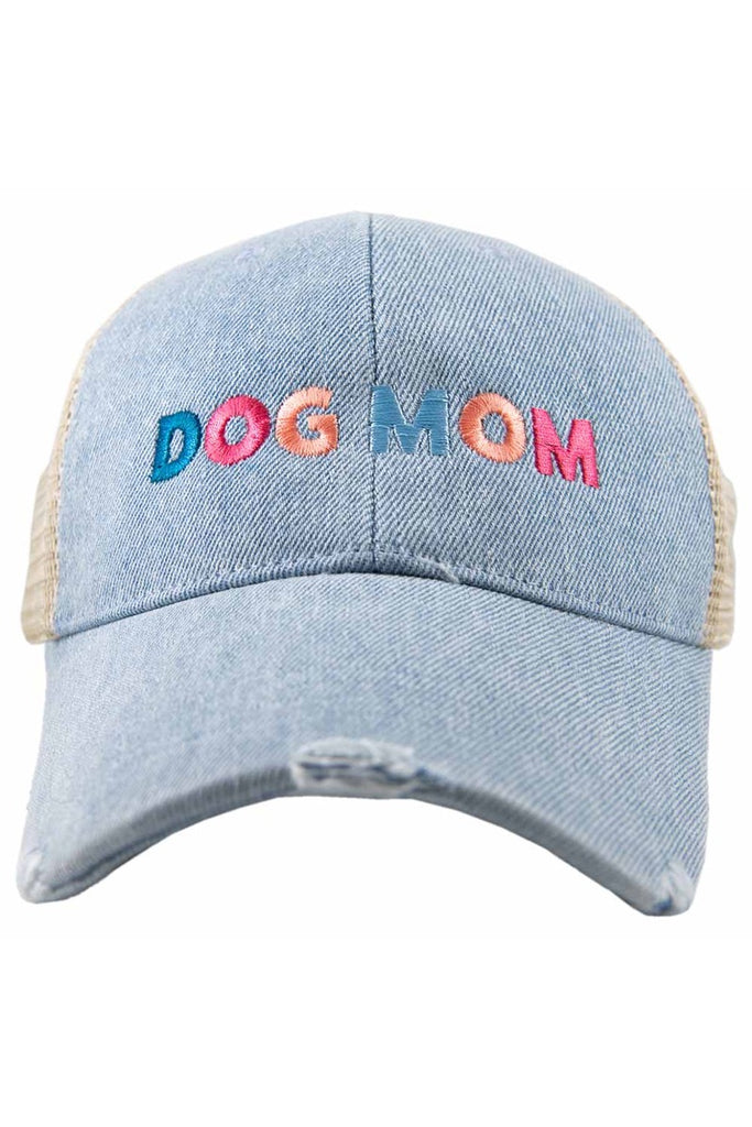 Dog Mom (Multicolored) Denim Trucker Hat