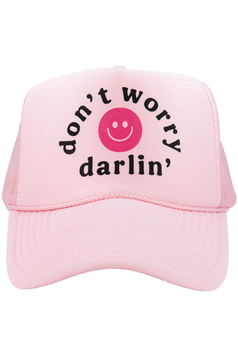 Don't Worry Darlin' Happy Face Foam Snapback Hat