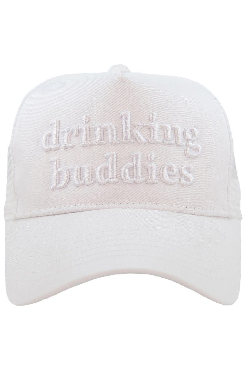Drinking Buddies 3-D Embroidered Trucker Hat - Katydid.com