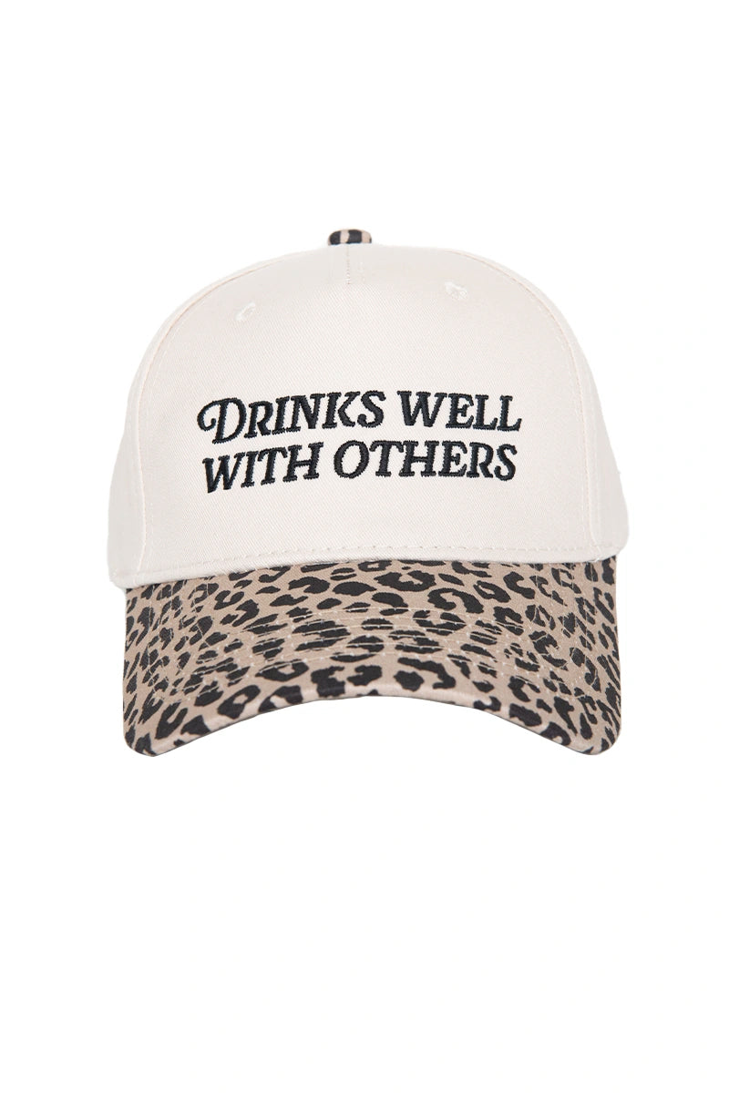 Drinks Well With Others Two-Toned Vintage Hat - Katydid.com