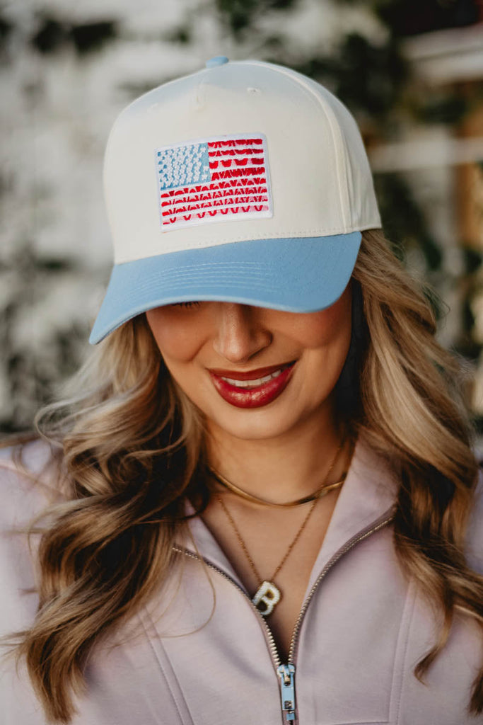 American Flag Vintage Style Hat