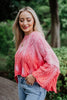 Pink Slouchy Lightweight Knit Sweater - Katydid.com