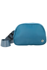 Deep Teal Solid Belt Bag Women's