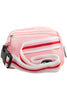 Light Pink Solid Belt Bag with Striped Strap