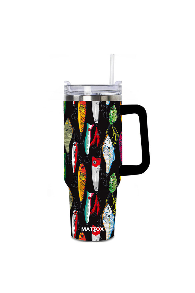 Fishing Lures Tumbler Cup with Handle