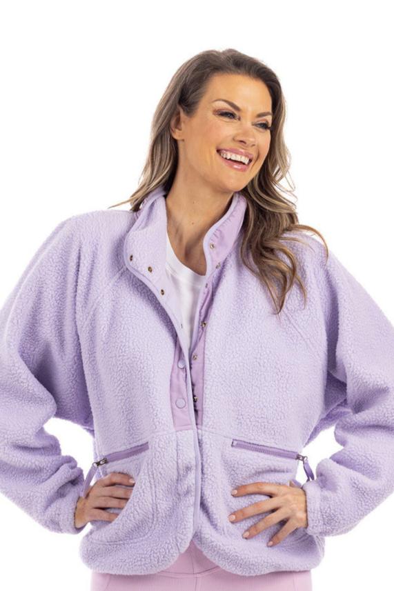 Light Purple Sherpa Fleece Jacket